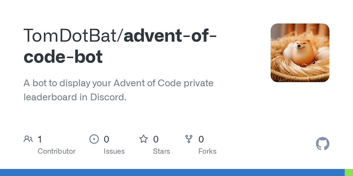 Advent of Code Bot GitHub repo card