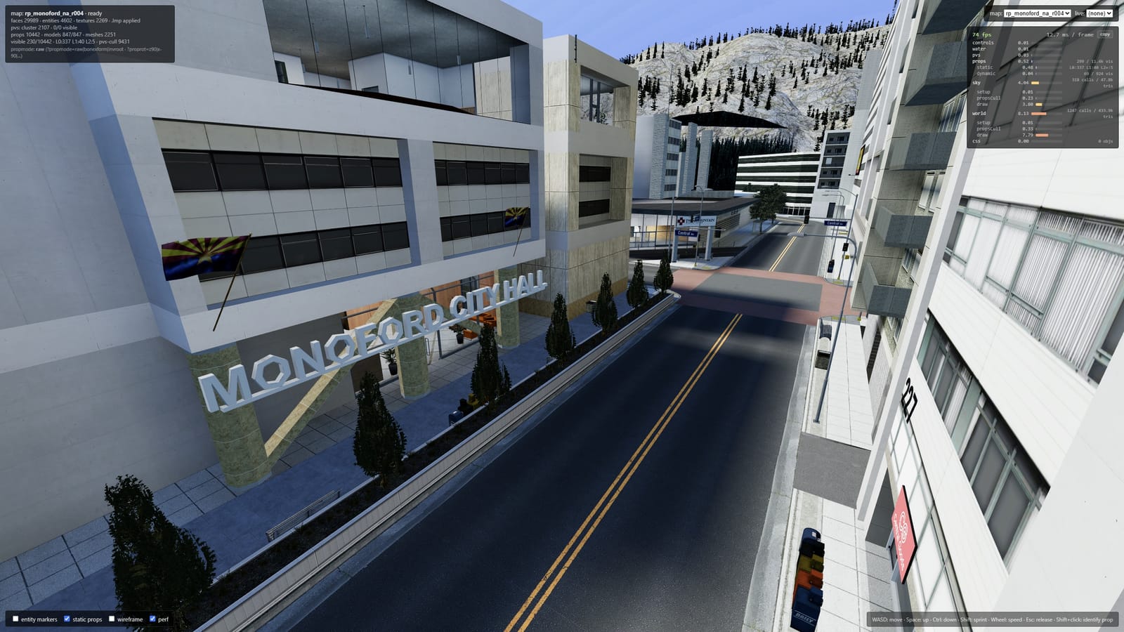 Mono Replay 3D viewer showing a live Monolith map