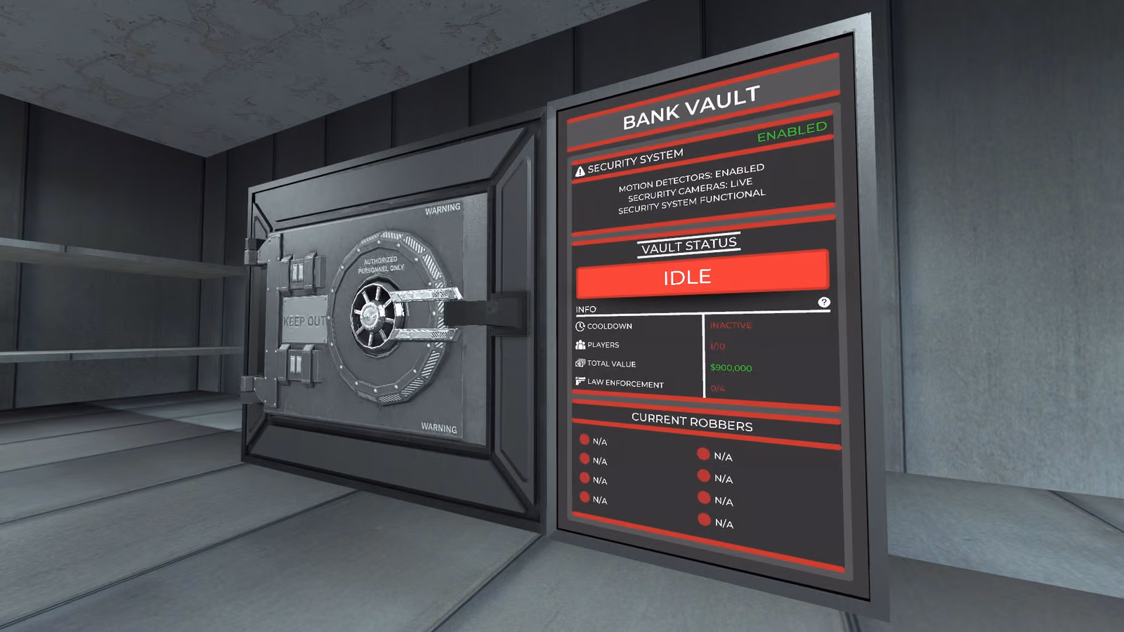 sVault bank vault heist UI in Garry's Mod