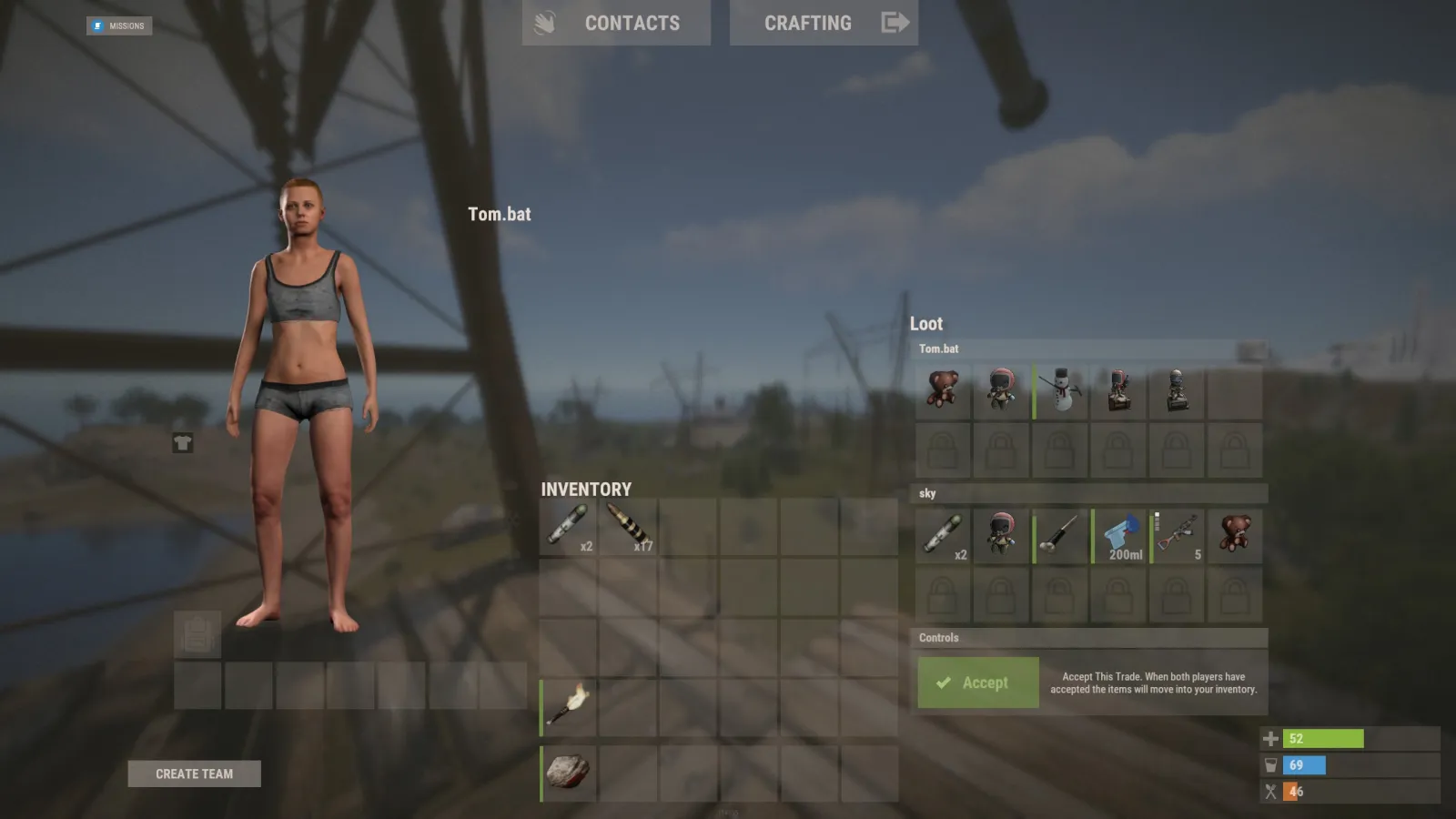WTrading player trade UI in Rust